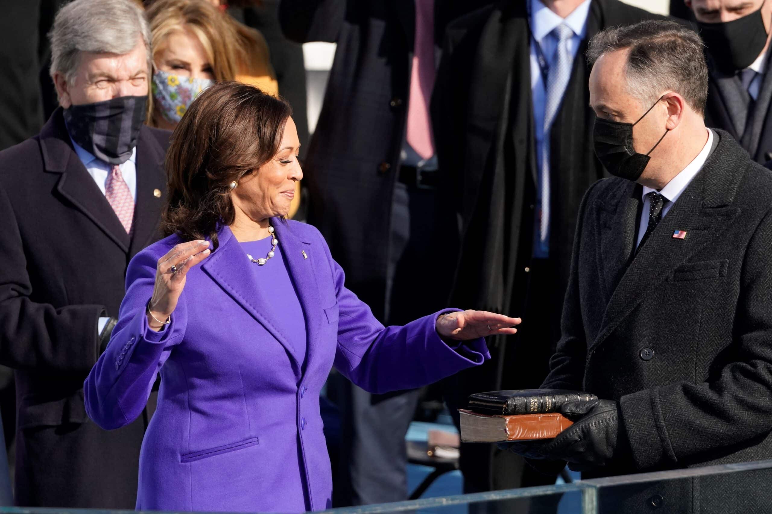 Black Class Is Back! Kamala Harris Wore Monochrome For Sonia Sotomayor Swearing-In Ceremony