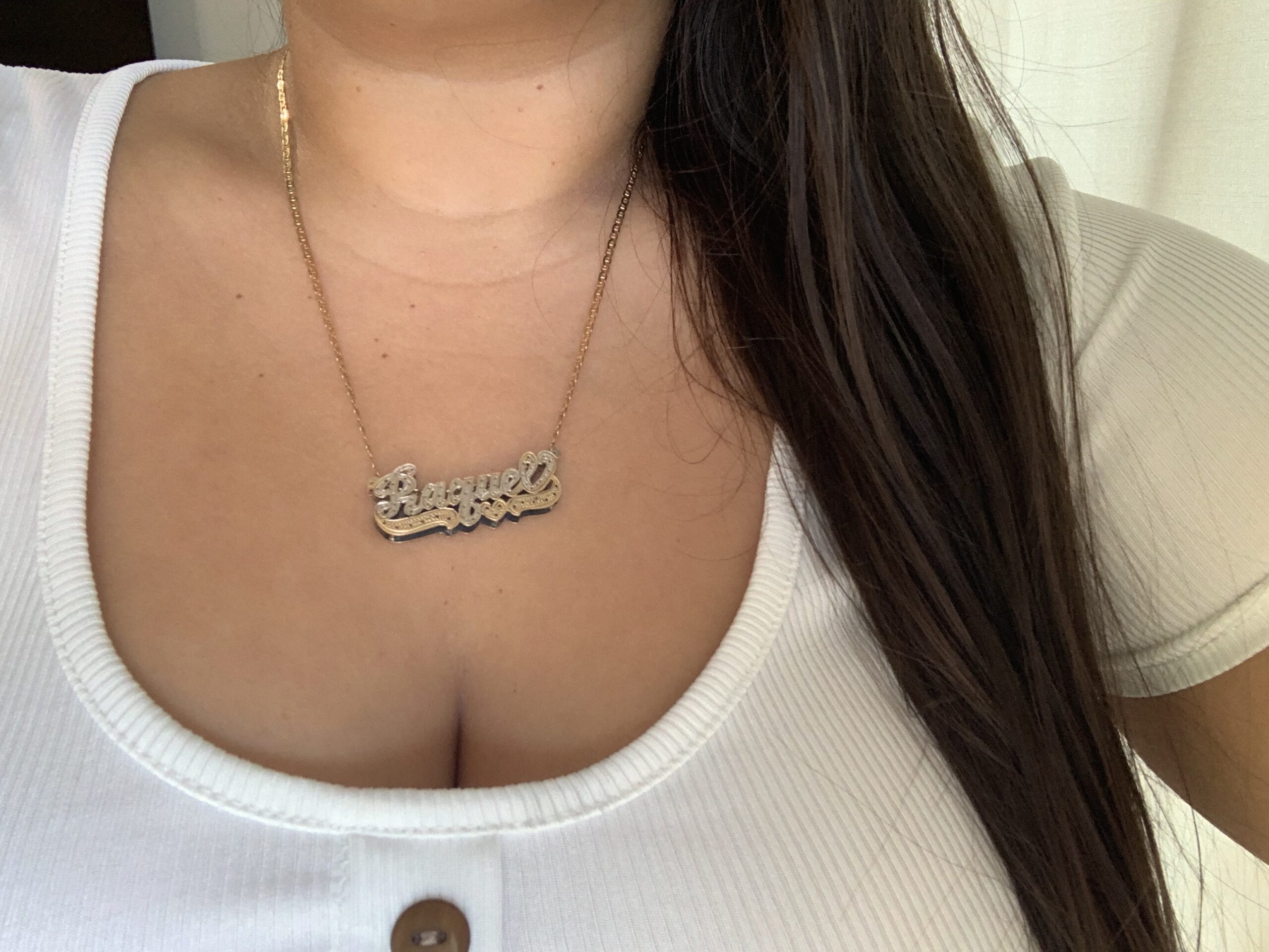 ghetto name plate necklace