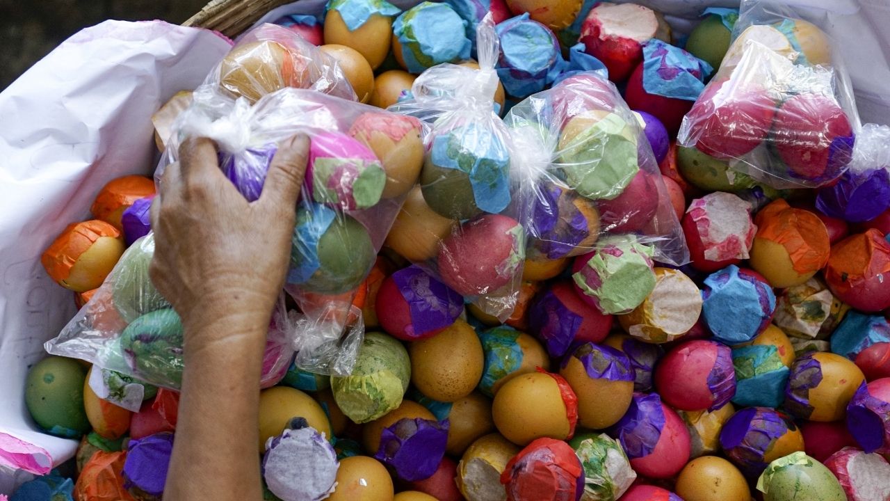 Confetti eggs.