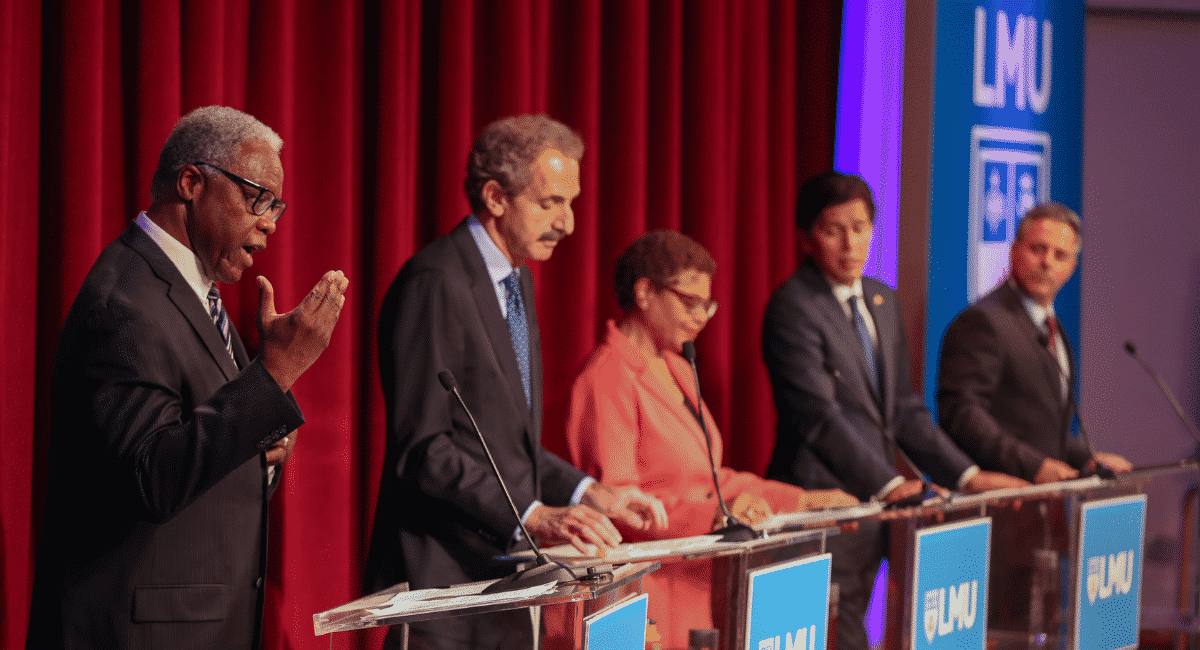 Los Angeles, CA - February 22: Los Angeles mayoral candidates