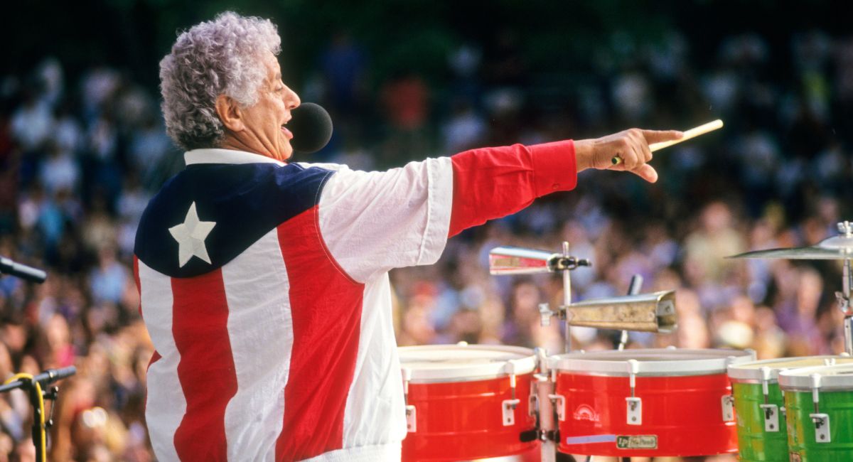 Tito Puente at a performance at Central Park SummerStage, New York.