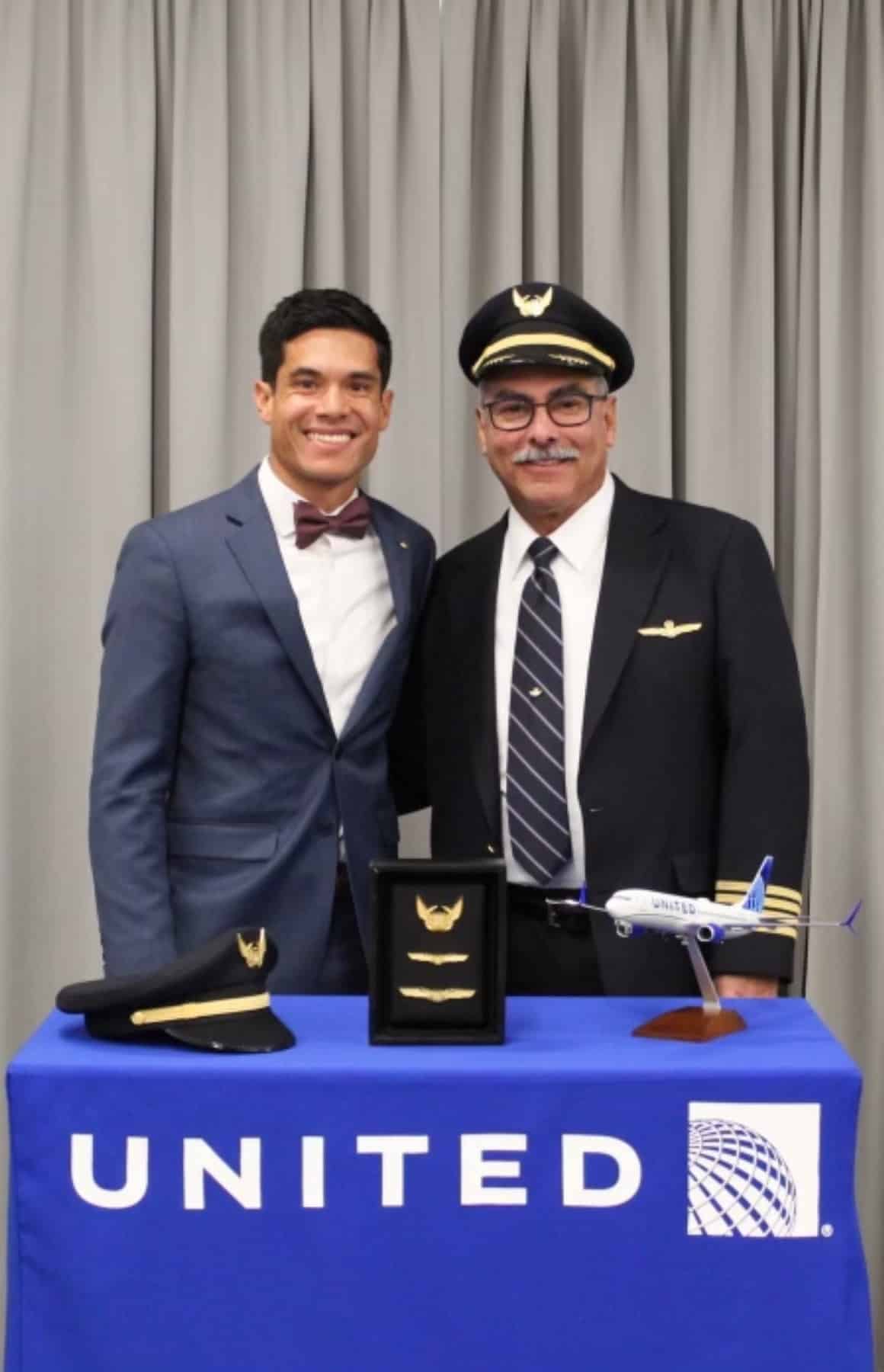 Father and son Captain Luis Castillo and First Officer Luis Castillo.