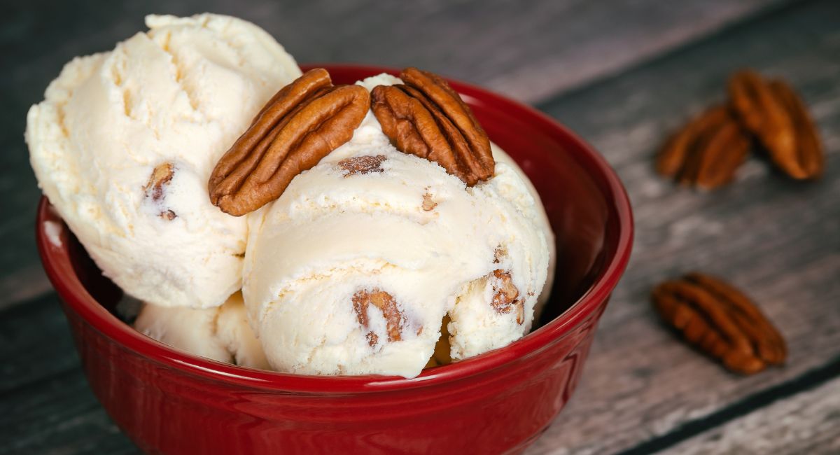 Butter pecan ice cream.