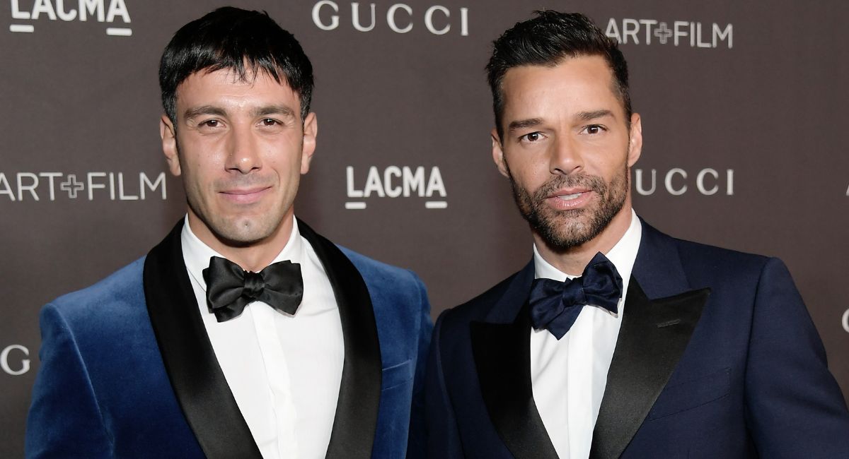 Ricky Martin and Jwan Yosef on the red carpet.