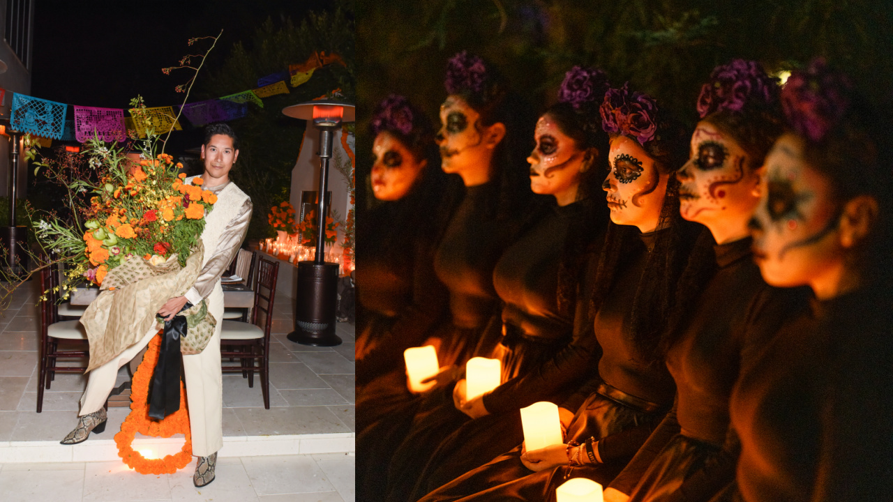 Carlos Eric Lopez celebrates his inaugural Dia de Los Muertos dinner party with Tequila Don Julio and friends in Los Angeles, CA on November 1st